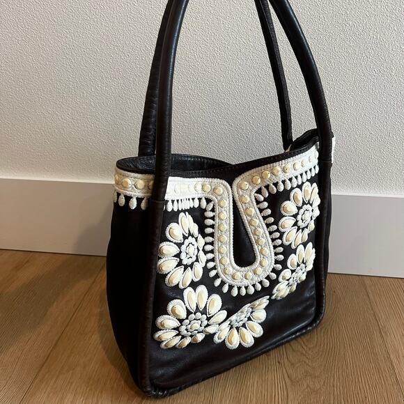 Vintage Lockheart Brighton Embellished Leather Handbag - Picture 10 of 14